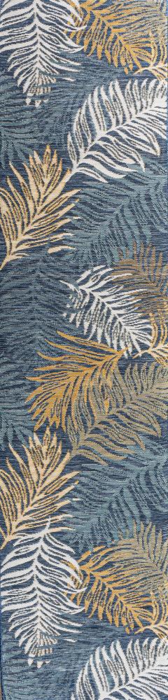 Veranda Coastal Casual Palm Frond Reversible Machine-Washable Indoor/Outdoor Area Rug