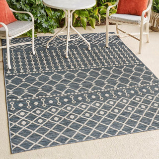 Lizzy Modern Geometric Moroccan Reversible Machine-Washable Indoor/Outdoor Area Rug