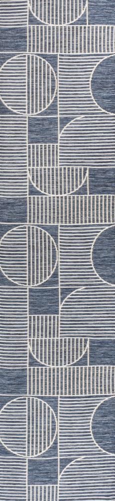 Couristan Mid-Century Modern Geometric Lines Reversible Machine-Washable Indoor/Outdoor Area Rug