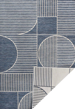 Couristan Mid-Century Modern Geometric Lines Reversible Machine-Washable Indoor/Outdoor Area Rug