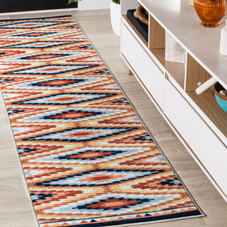 Jaali Diamond Kilim Geometric Area Rug