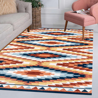 Jaali Diamond Kilim Geometric Area Rug