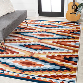 Jaali Diamond Kilim Geometric Area Rug