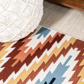 Jaali Diamond Kilim Geometric Area Rug