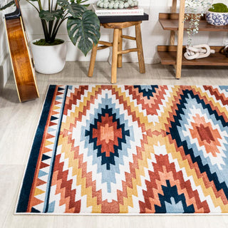 Jaali Diamond Kilim Geometric Area Rug