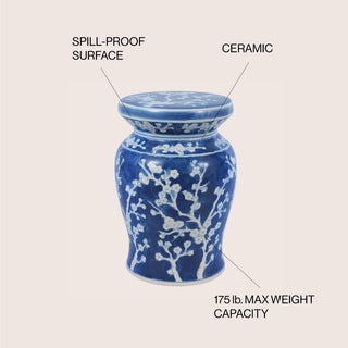 Scholar 17.7" Ceramic Garden Stool