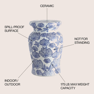 Irving 17.7" Ceramic Garden Stool