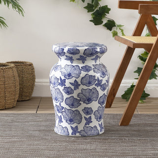 Irving 17.7" Ceramic Garden Stool