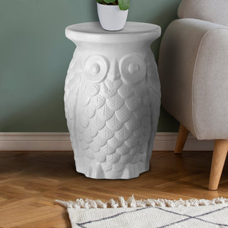 Langle Owl 17.5" Ceramic Garden Stool