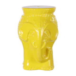 Orlaa 18.5" Modern Bohemian Elephant Ceramic Garden Stool