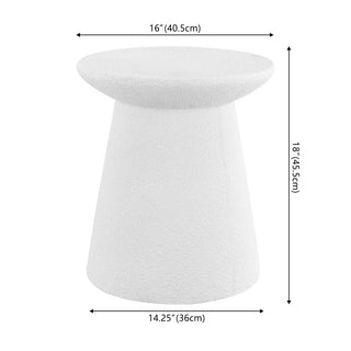 Conrad 18" Minimalist Modern Drum Accent Table Pedestal