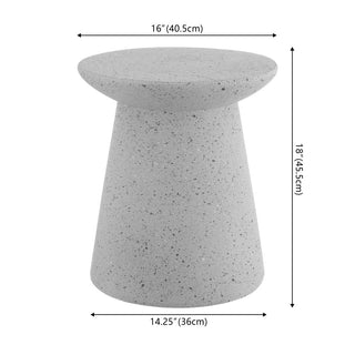 Conrad 18" Minimalist Modern Drum Accent Table Pedestal