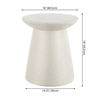 Conrad 18" Minimalist Modern Drum Accent Table Pedestal