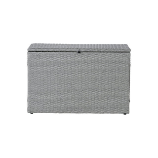 Nino 31.5" Modern Minimalist Outdoor Faux Wicker Deck and Patio Storage Box