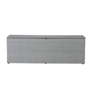 Nino 31.5" Modern Minimalist Outdoor Faux Wicker Deck and Patio Storage Box