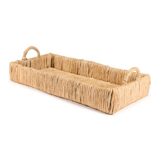 Anika 22.5" Traditional Southwestern Hand-Woven Abaca Tray with Handles