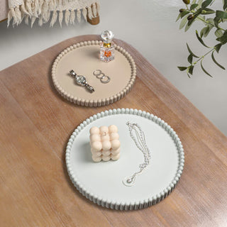 Oryn Modern Minimalist Concrete Fluted Edge Decorative Jewelry Trays