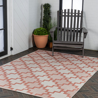 Alfresco Modern Geometric Tile Pattern Indoor/Outdoor Area Rug