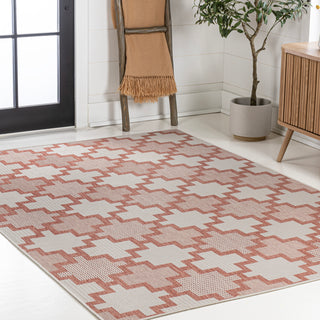 Alfresco Modern Geometric Tile Pattern Indoor/Outdoor Area Rug