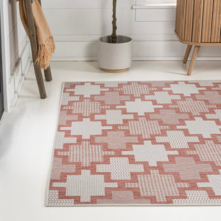 Alfresco Modern Geometric Tile Pattern Indoor/Outdoor Area Rug