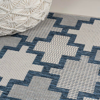 Alfresco Modern Geometric Tile Pattern Indoor/Outdoor Area Rug