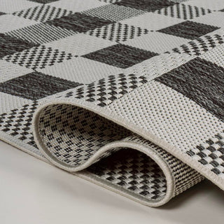 Courtyard Traditional Geometric Bold Gingham Indoor/Outdoor Area Rug