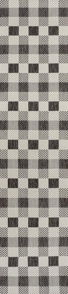 Courtyard Traditional Geometric Bold Gingham Indoor/Outdoor Area Rug