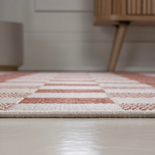 Courtyard Traditional Geometric Bold Gingham Indoor/Outdoor Area Rug