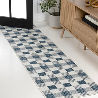 Courtyard Traditional Geometric Bold Gingham Indoor/Outdoor Area Rug