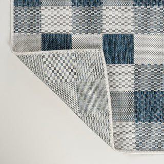 Courtyard Traditional Geometric Bold Gingham Indoor/Outdoor Area Rug