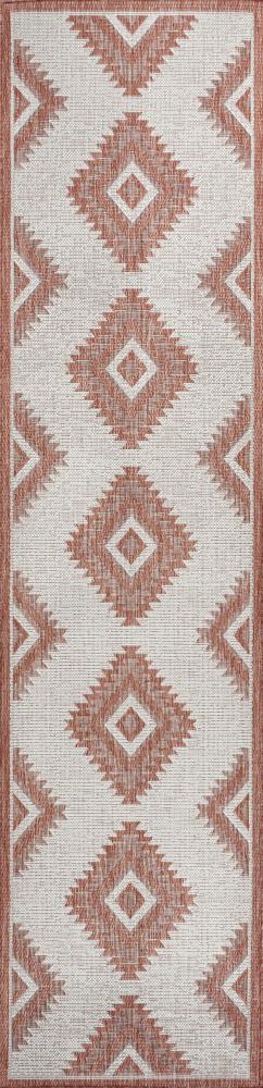 Antique Geometric Moroccan Diamond Indoor/Outdoor Area Rug