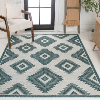 Antique Geometric Moroccan Diamond Indoor/Outdoor Area Rug