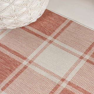 Acrylic Traditional Farmhouse Bold Gingham Indoor/Outdoor Area Rug