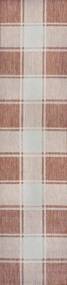 Acrylic Traditional Farmhouse Bold Gingham Indoor/Outdoor Area Rug