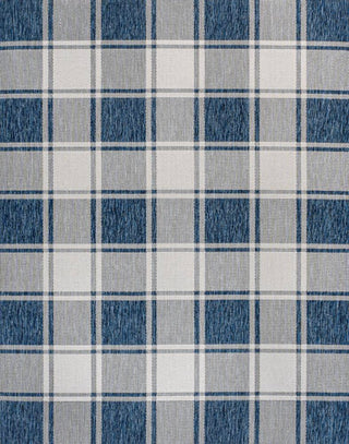 Acrylic Traditional Farmhouse Bold Gingham Indoor/Outdoor Area Rug