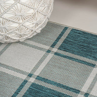 Acrylic Traditional Farmhouse Bold Gingham Indoor/Outdoor Area Rug