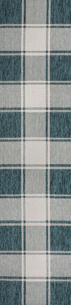 Acrylic Traditional Farmhouse Bold Gingham Indoor/Outdoor Area Rug