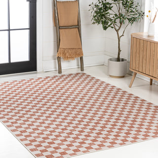 Laurel Traditional Cottage Checkerboard Indoor/Outdoor Area Rug