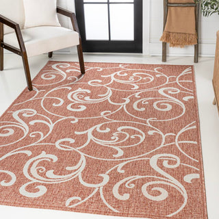 Domani Traditional Classic All-Over Scroll Indoor/Outdoor Area Rug