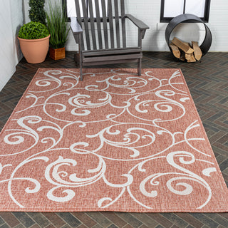 Domani Traditional Classic All-Over Scroll Indoor/Outdoor Area Rug