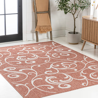 Domani Traditional Classic All-Over Scroll Indoor/Outdoor Area Rug