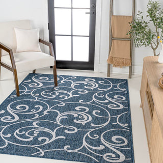 Domani Traditional Classic All-Over Scroll Indoor/Outdoor Area Rug