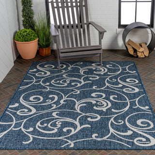 Domani Traditional Classic All-Over Scroll Indoor/Outdoor Area Rug