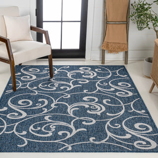 Domani Traditional Classic All-Over Scroll Indoor/Outdoor Area Rug