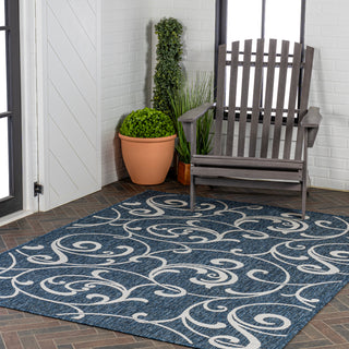 Domani Traditional Classic All-Over Scroll Indoor/Outdoor Area Rug