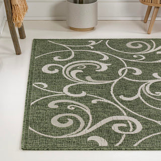 Domani Traditional Classic All-Over Scroll Indoor/Outdoor Area Rug