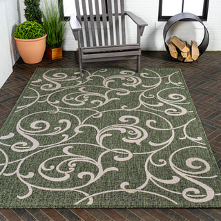 Domani Traditional Classic All-Over Scroll Indoor/Outdoor Area Rug