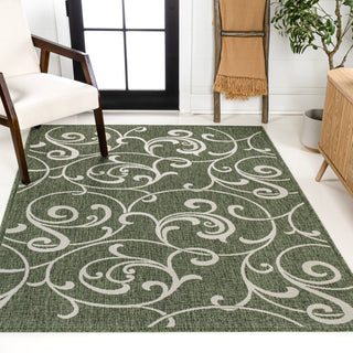 Domani Traditional Classic All-Over Scroll Indoor/Outdoor Area Rug