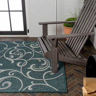 Domani Traditional Classic All-Over Scroll Indoor/Outdoor Area Rug