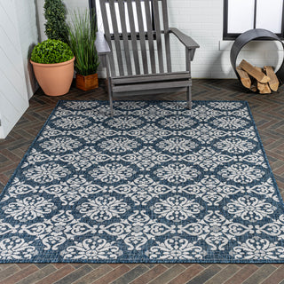 Nexus Traditional Mediterranean Tile Design Indoor/Outdoor Area Rug